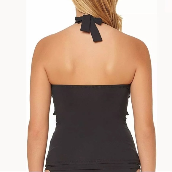 BLEU Rod Beattie Smocked Halter Tankini Swim Top - Picture 2 of 6